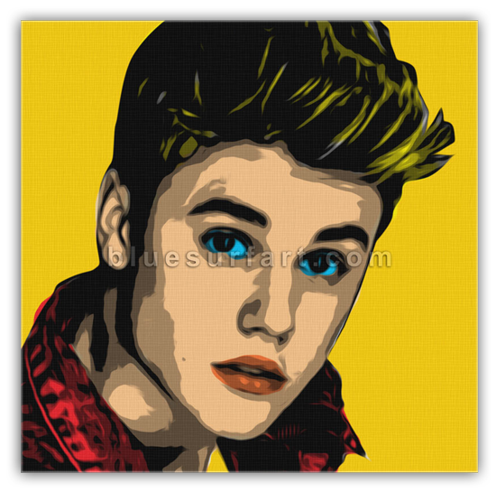 Justin Bieber in Oil Painting on Canvas