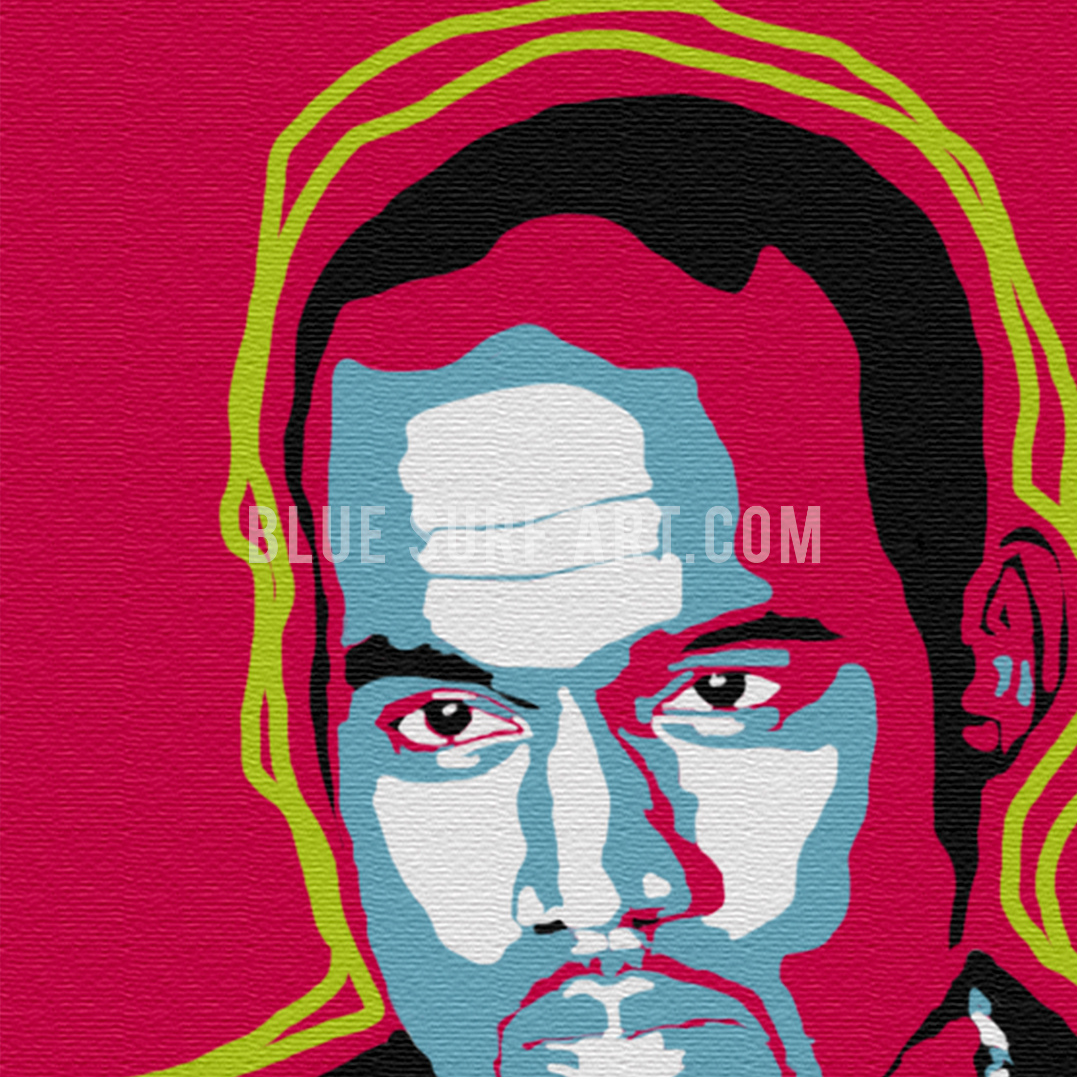 Kanye West Canvas Art Painting, Rapper Wall Art Oil Painting - Close up 