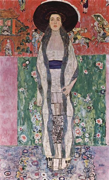 Portrait of Adele Bloch-Bauer II by Gustav Klimt Oil Painting on Canvas. Wall Art Home Decor