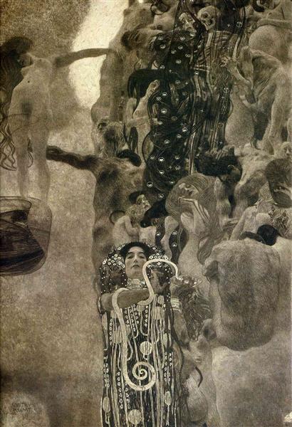 University of Vienna Ceiling Paintings (Medicine), final state by Gustav Klimt Oil Painting on Canvas