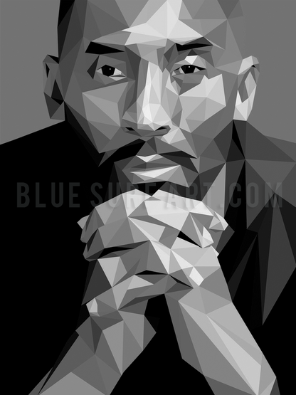 Legend Oil Painting on Canvas I Kobe Bryant I Blue Surf Art