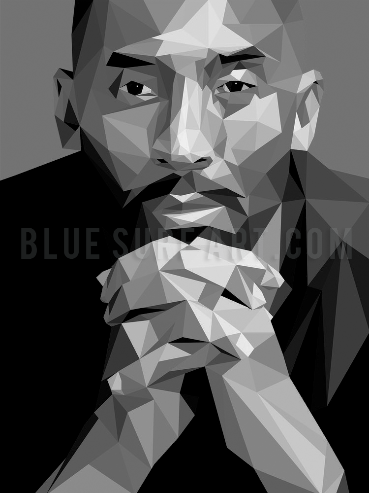 Legend Oil Painting on Canvas I Kobe Bryant I Blue Surf Art