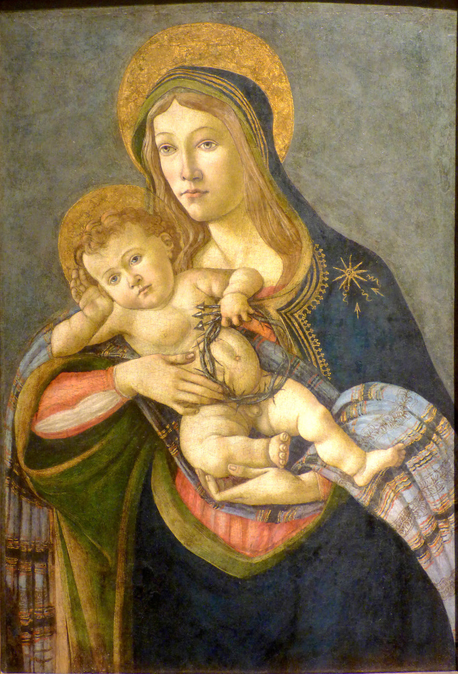 Virgin and child by Sandro Botticelli I Blue Surf Art