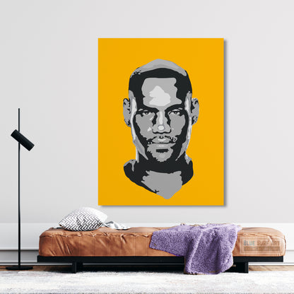 Lebron James Basketball Player Wall Art Original Handmade Art Painting for Sale 1