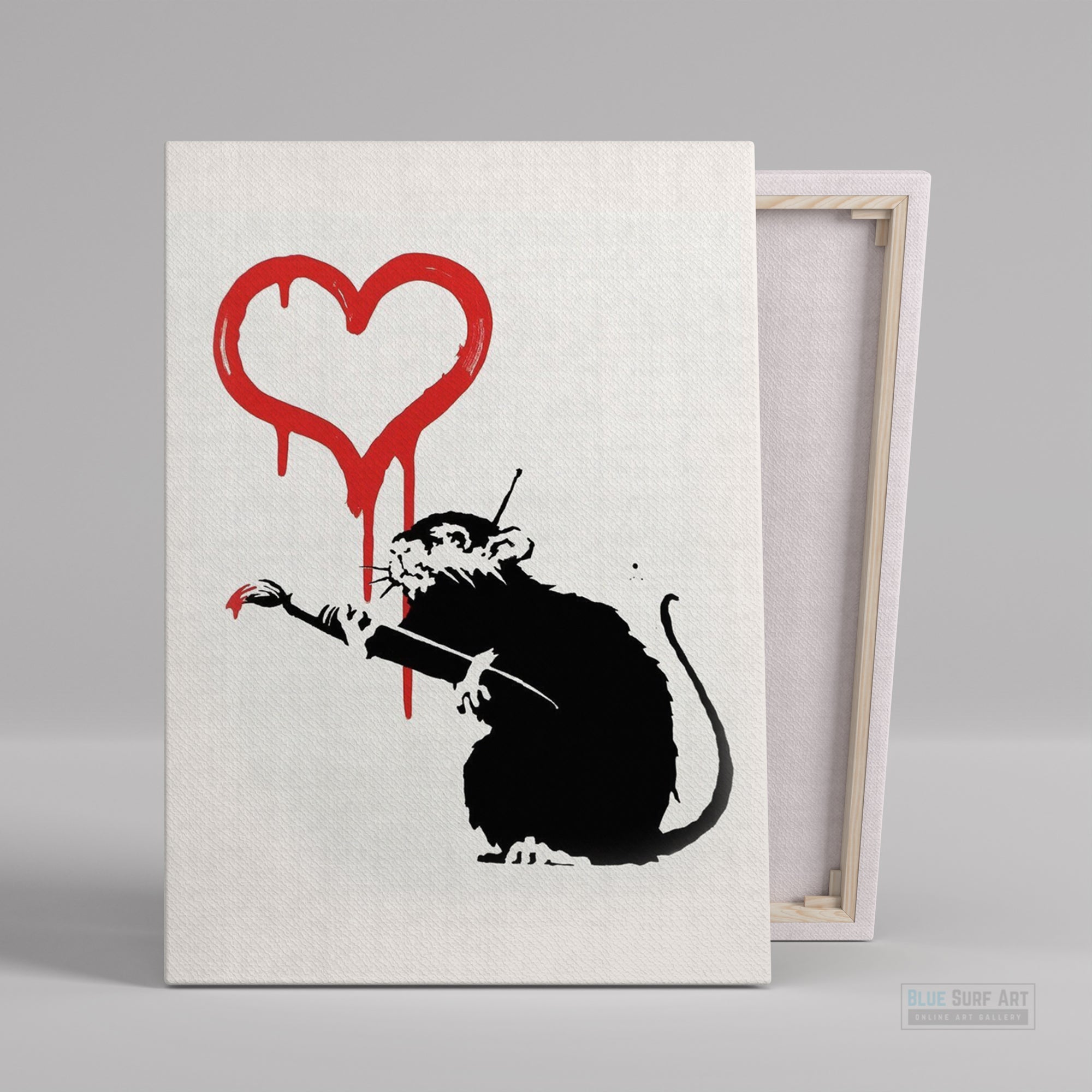 Banksy Love Rat, 2004 Banksy Art, Graffiti Original Handmade Art Banksy Street Art Painting