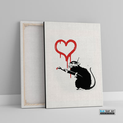 Banksy Love Rat, 2004 Banksy Art, Graffiti Original Handmade Art Banksy Street Art Painting