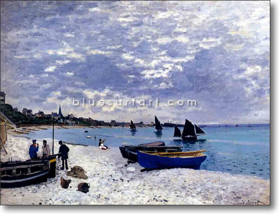 Beach at Sainte Adresse oil painting on canvas
