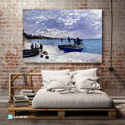 Beach at Sainte Adresse oil painting on canvas - bedroom