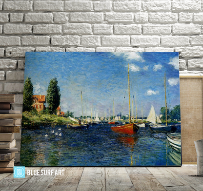 Argenteuil, 1875. Reproduction Oil Painting on Canvas I Blue Surf Art - showcase