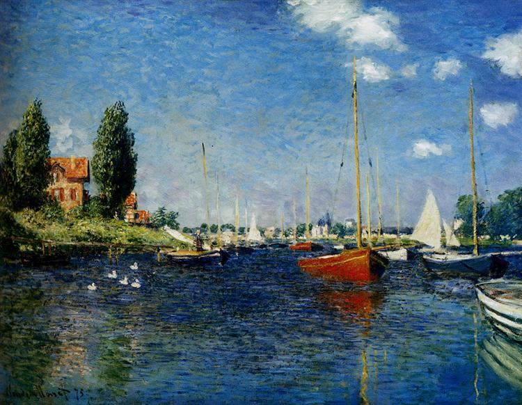 Argenteuil, 1875. Reproduction Oil Painting on Canvas I Blue Surf Art