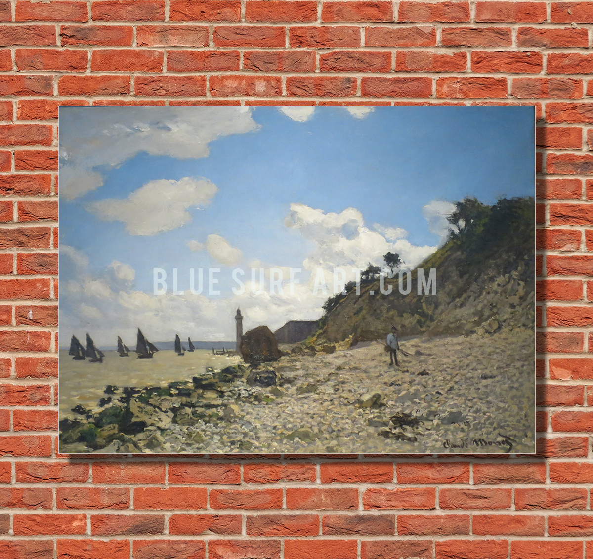 Beach at Honfleux. Reproduction  I  Blue Surf Art 2