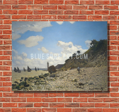 Beach at Honfleux. Reproduction  I  Blue Surf Art 2