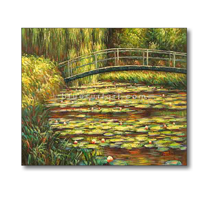 The Water Lily Pond Pink Harmony Reproduction  I  Blue Surf Art 4