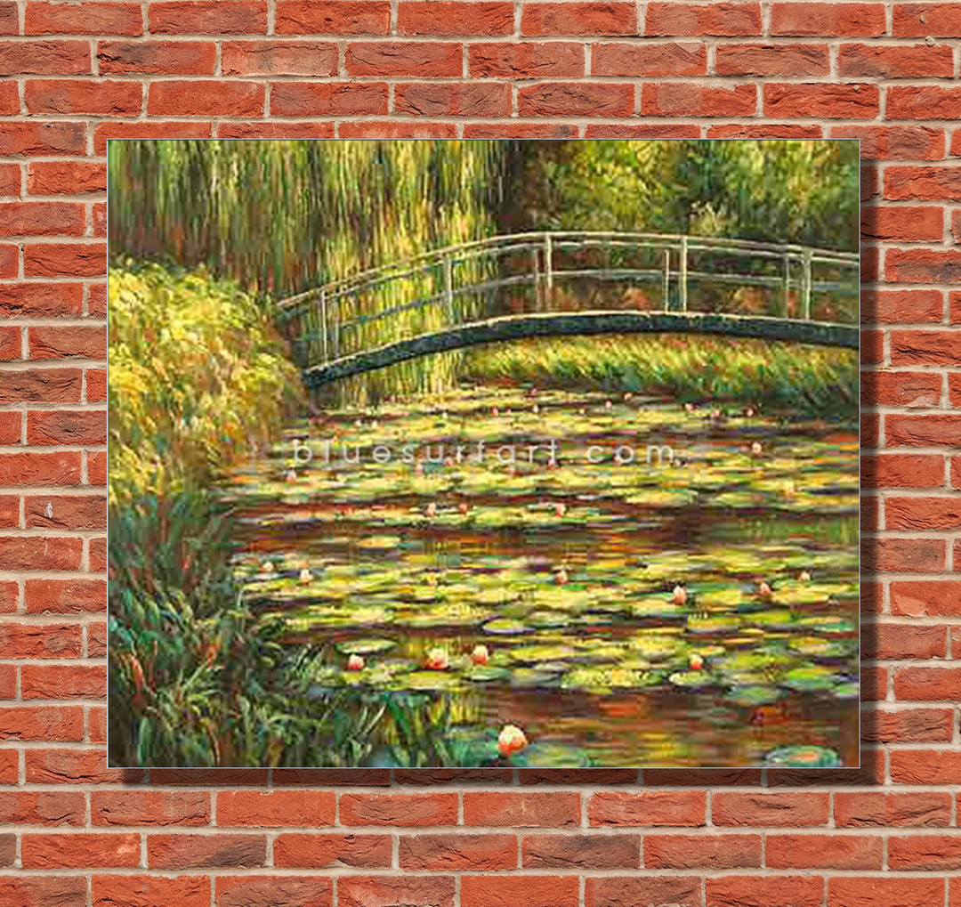 The Water Lily Pond Pink Harmony Reproduction  I  Blue Surf Art 1