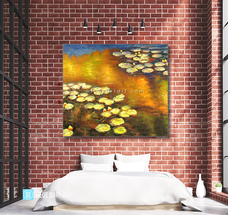 Water Lilies Reproduction  I  Blue Surf Art 2