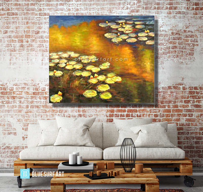 Water Lilies Reproduction  I  Blue Surf Art 3