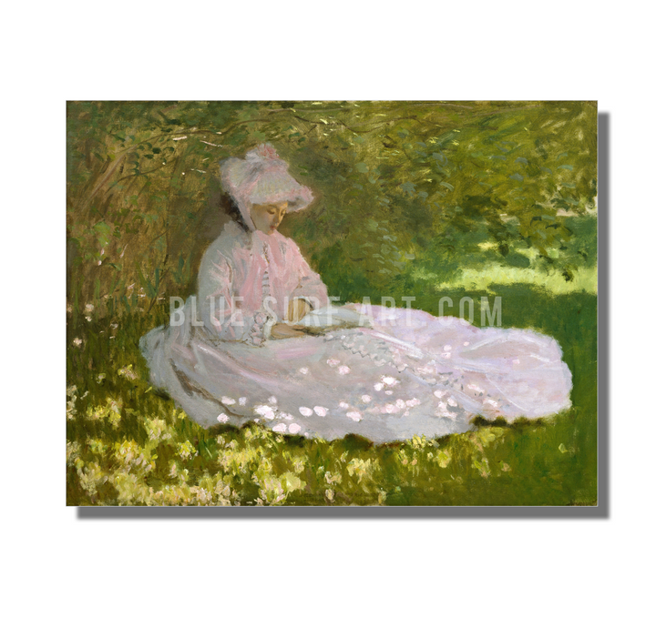 Springtime, 1872. Reproduction Oil Painting on Canvas  I  Blue Surf Art - on white wall