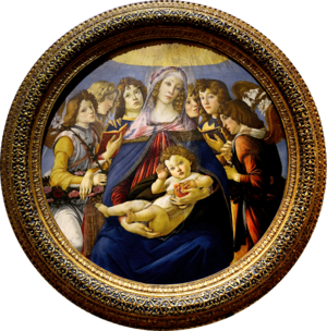 Madonna of the Pomegranate by Sandro Botticelli I Blue Surf Art