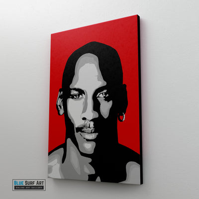 Michael Jordan Canvas Pop Art Painting I Wall Art - Home Decor - side way preview
