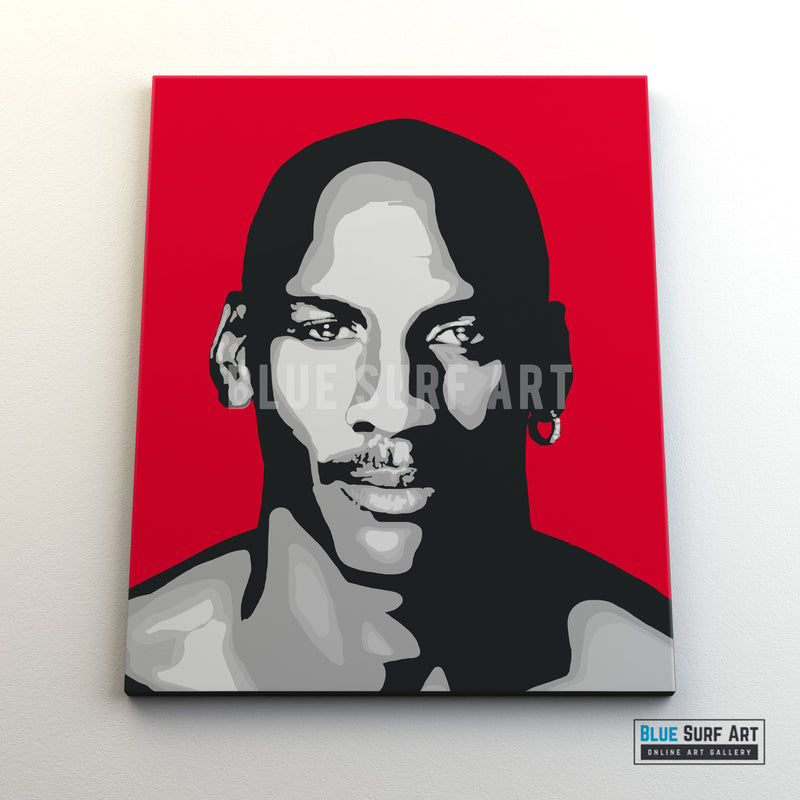 Michael Jordan Canvas Pop Art Painting I Wall Art - Home Decor - front canvas preview