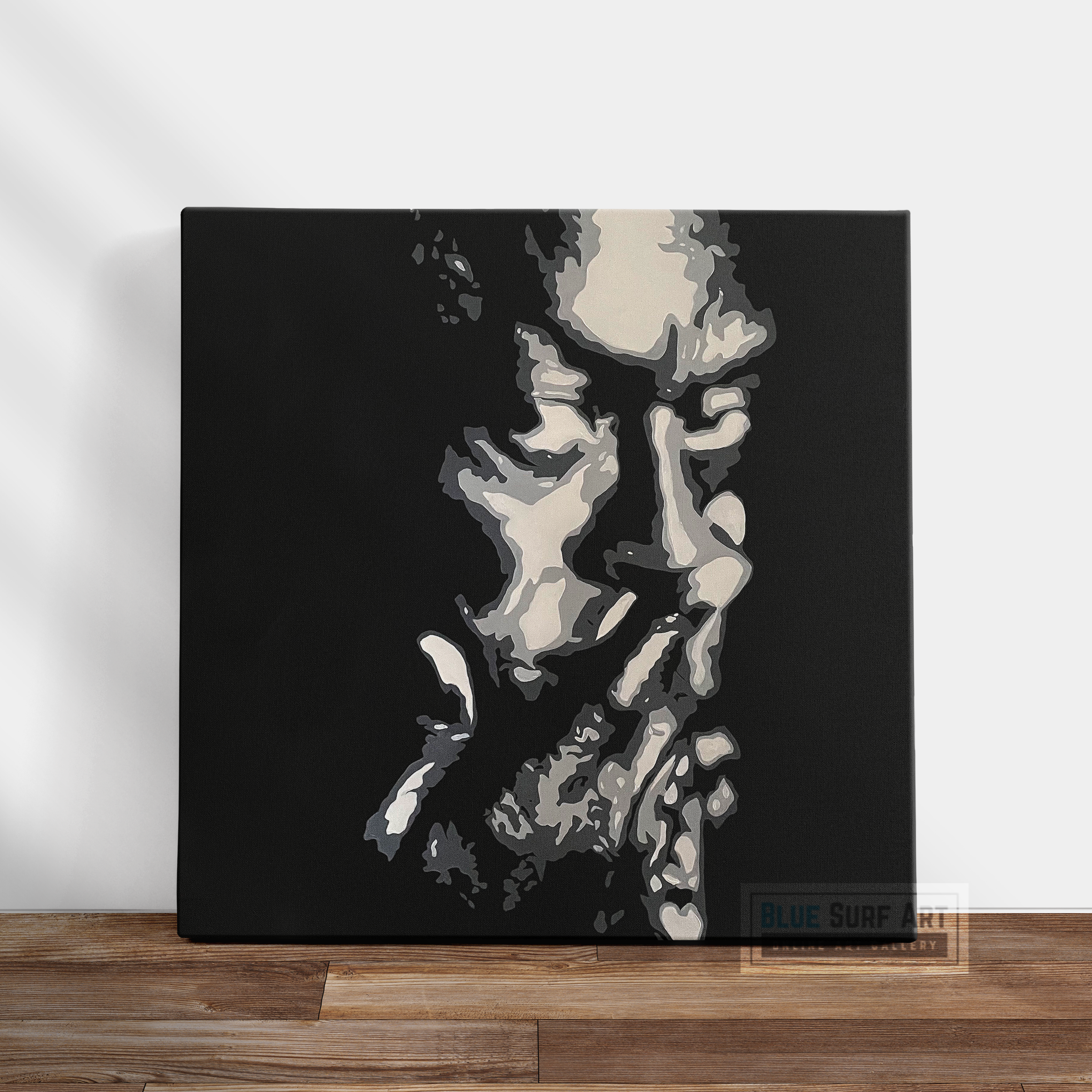 Miles Dewey Davis Wall Art Original Oil on Canvas Painting Handmade painted by artist - Blue Surf Art - 1