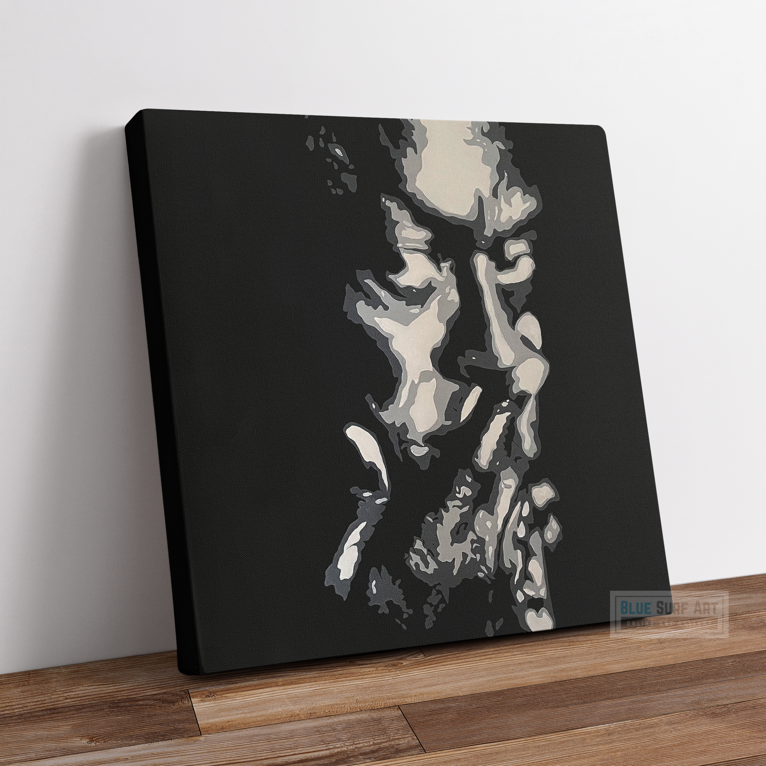 Miles Dewey Davis Wall Art Original Oil on Canvas Painting Handmade painted by artist - Blue Surf Art - 2