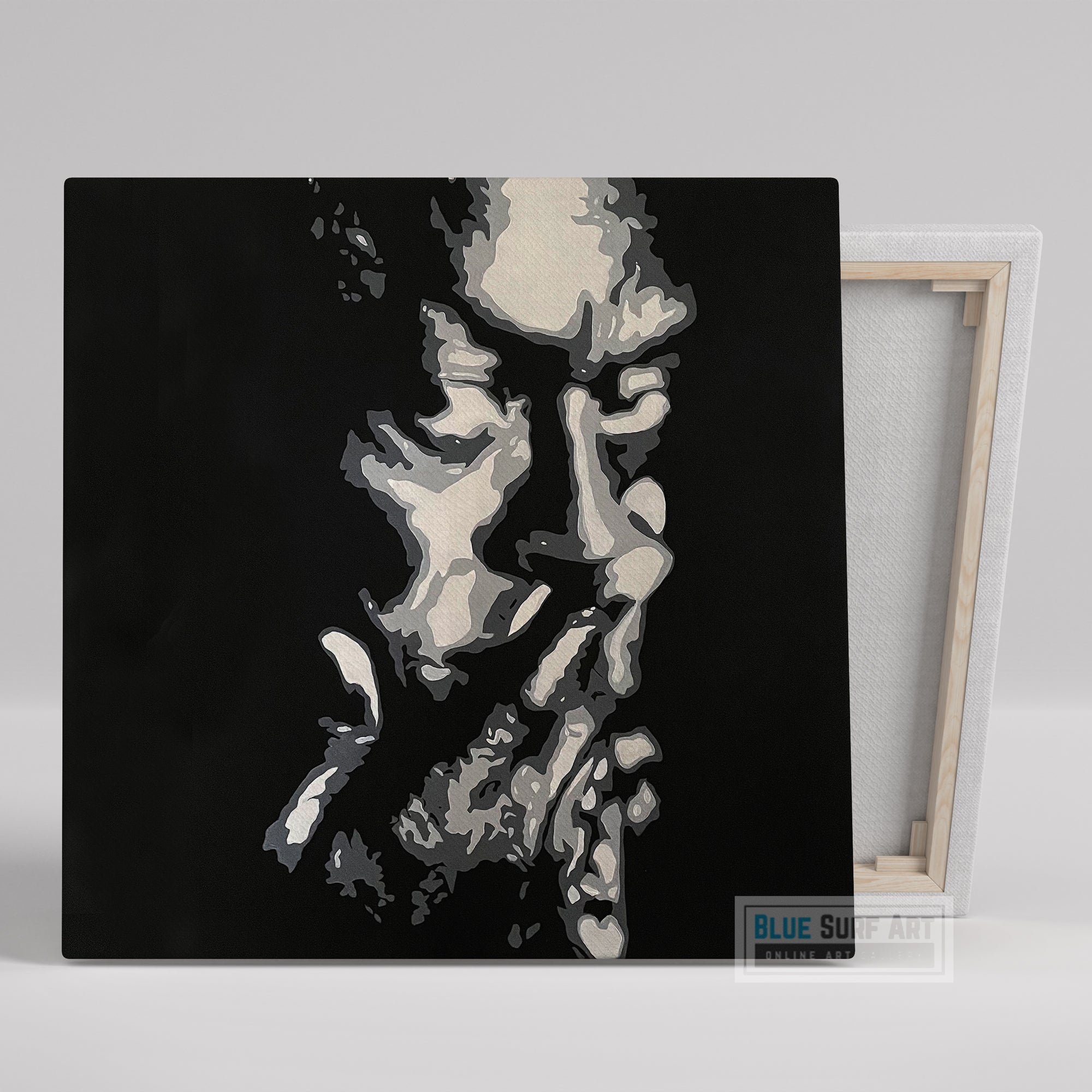 Miles Dewey Davis Wall Art Original Oil on Canvas Painting Handmade painted by artist - Blue Surf Art - 3