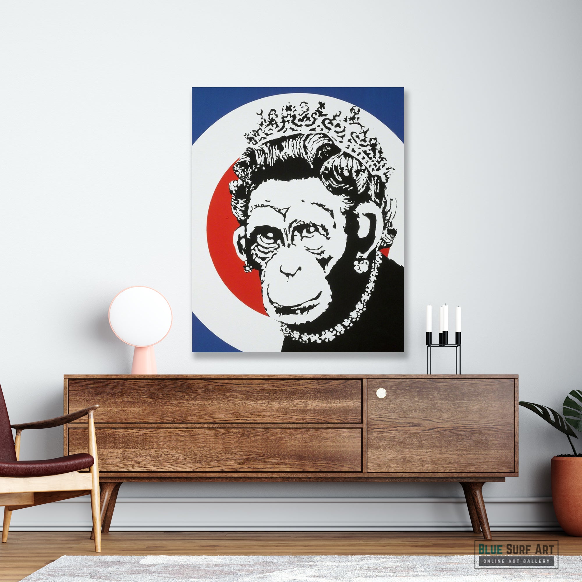 Monkey Queen Banksy Original Wall Art