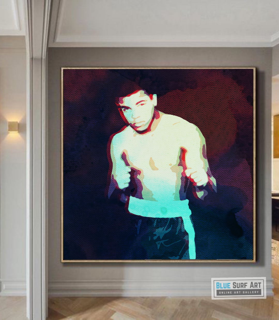 Muhammad Ali Boxer Legend Wall Art Original Handmade Oil on Canvas Painting 6