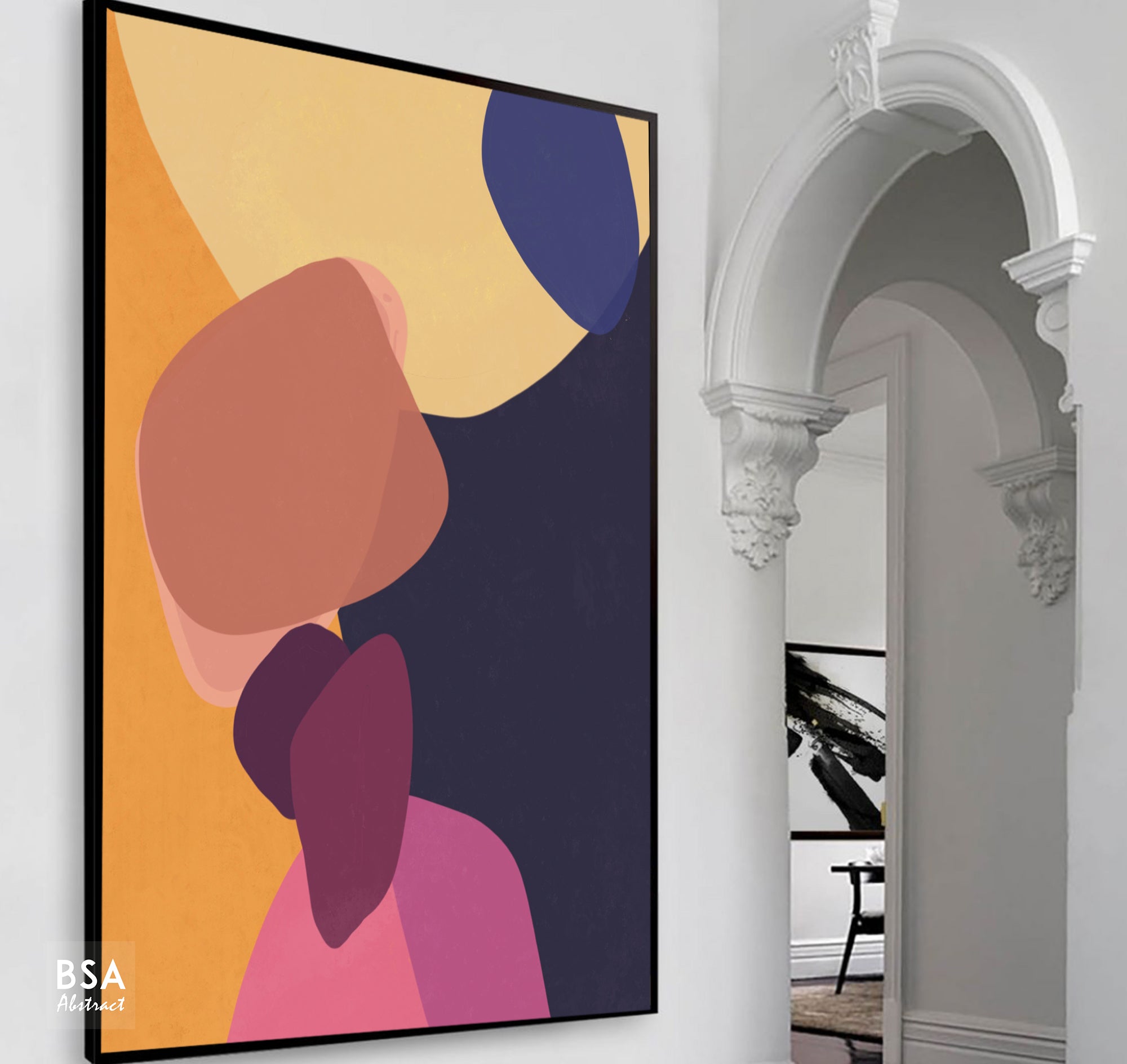 New Colourful Minimalist Modern Wall Art, Abstract Canvas Art Painting - Fora #11. Large Abstract Painting, Modern Abstract Painting, oil hand painting, office wall art, original abstract, textured art, Living room wall art, Modern interior wall art