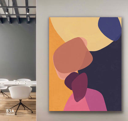 New Colourful Minimalist Modern Wall Art, Abstract Canvas Art Painting - Fora #11. Large Abstract Painting, Modern Abstract Painting, oil hand painting, office wall art, original abstract, textured art, Living room wall art, Modern interior wall art