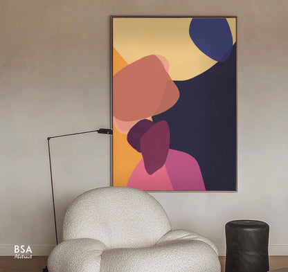 New Colourful Minimalist Modern Wall Art, Abstract Canvas Art Painting - Fora #11. Large Abstract Painting, Modern Abstract Painting, oil hand painting, office wall art, original abstract, textured art, Living room wall art, Modern interior wall art