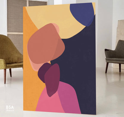 New Colourful Minimalist Modern Wall Art, Abstract Canvas Art Painting - Fora #11. Large Abstract Painting, Modern Abstract Painting, oil hand painting, office wall art, original abstract, textured art, Living room wall art, Modern interior wall art