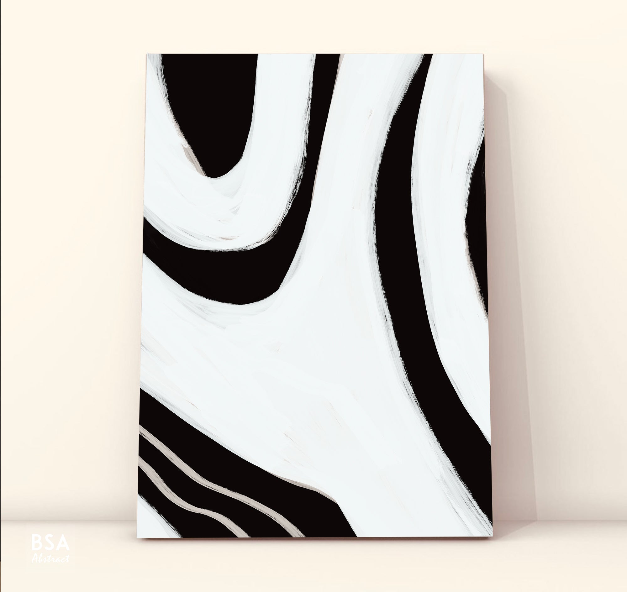 Black & White Minimalist Modern Wall Art, Abstract Canvas Art Painting - Fora #12. Large Abstract Painting, Modern Abstract Painting, oil hand painting, office wall art, original abstract, textured art, Living room wall art, Modern interior wall art