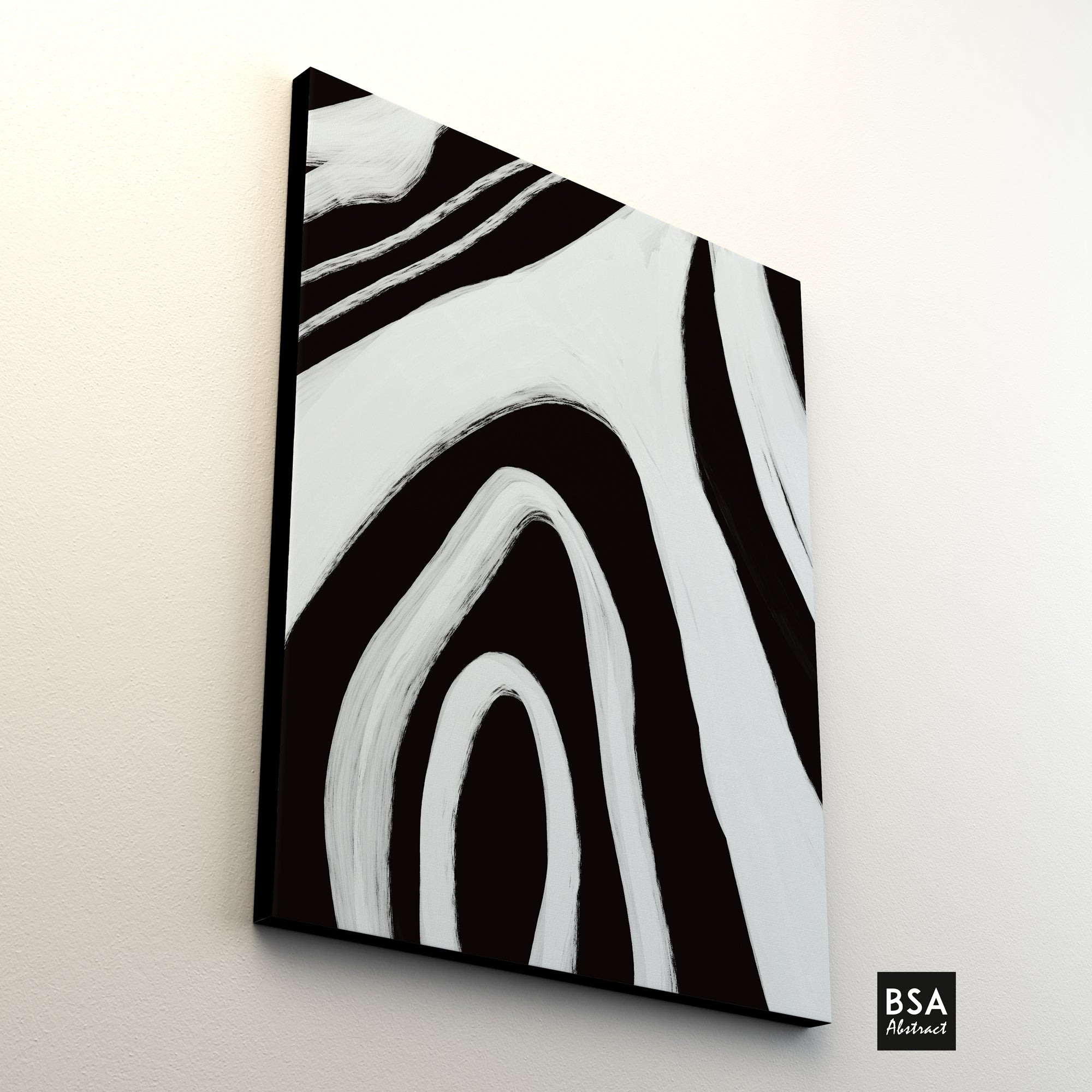 Black & White Minimalist Modern Wall Art, Abstract Canvas Art Painting - Fora #13. Large Abstract Painting, Modern Abstract Painting, oil hand painting, office wall art, original abstract, textured art, Living room wall art, Modern interior wall art