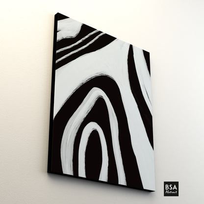 Black & White Minimalist Modern Wall Art, Abstract Canvas Art Painting - Fora #13. Large Abstract Painting, Modern Abstract Painting, oil hand painting, office wall art, original abstract, textured art, Living room wall art, Modern interior wall art