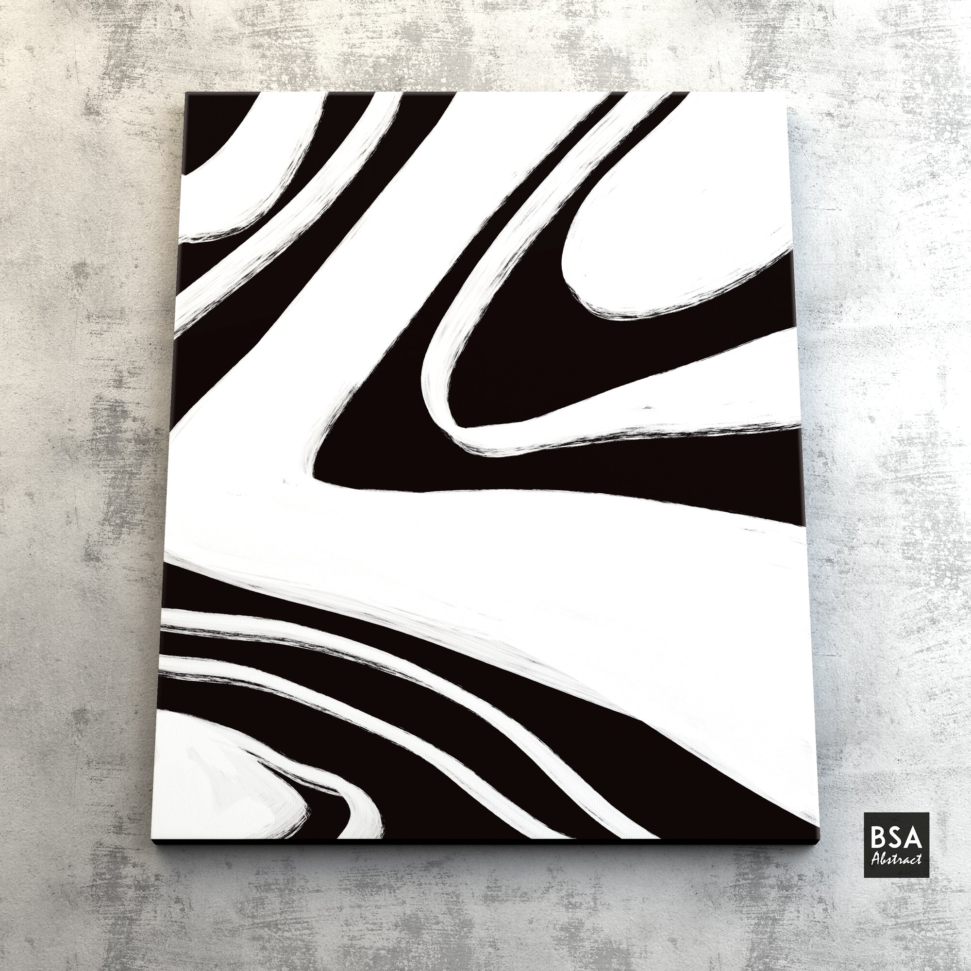 Black & White Minimalist Modern Wall Art, Abstract Canvas Art Painting - Fora #14. Large Abstract Painting, Modern Abstract Painting, oil hand painting, office wall art, original abstract, textured art, Living room wall art, Modern interior wall art