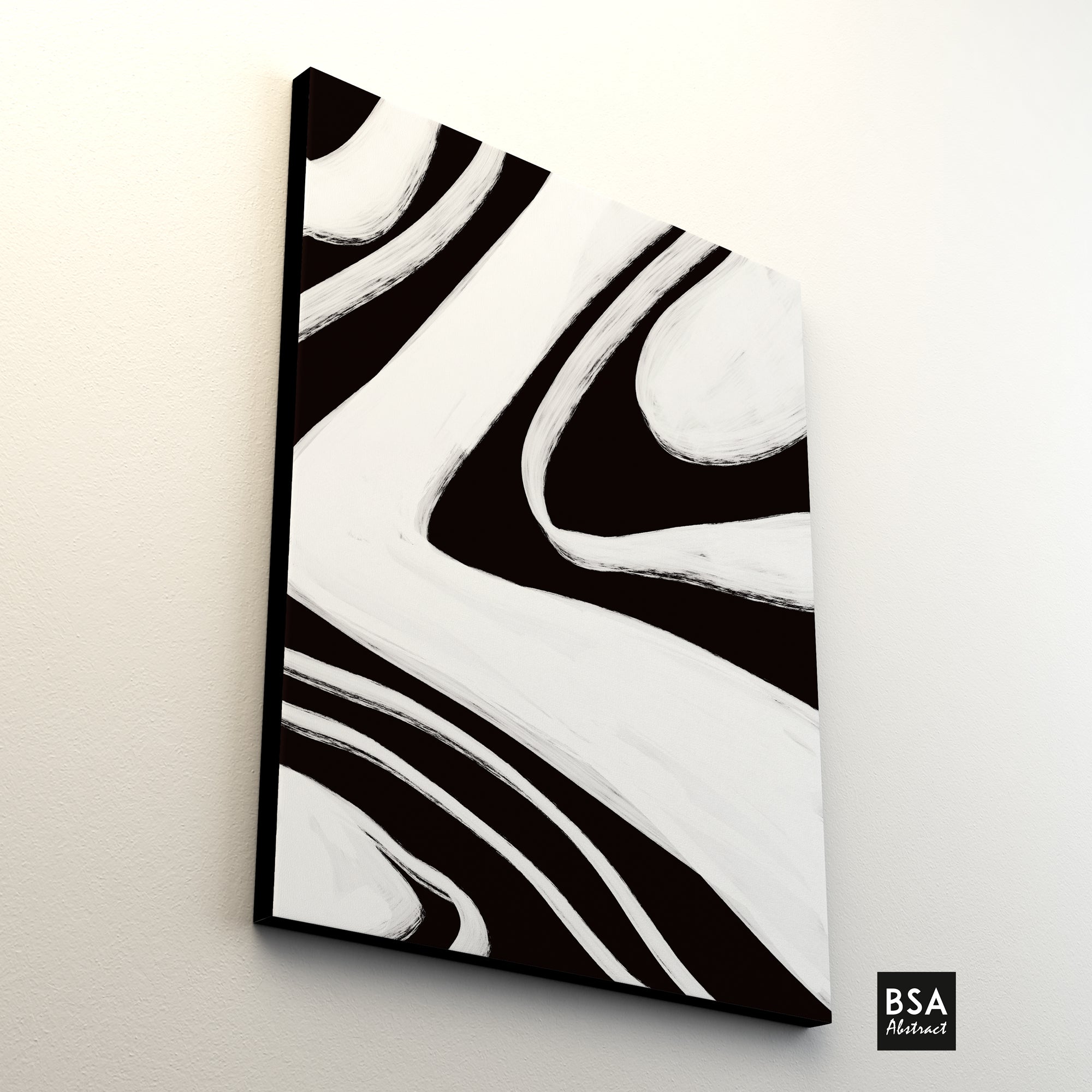 Black & White Minimalist Modern Wall Art, Abstract Canvas Art Painting - Fora #14. Large Abstract Painting, Modern Abstract Painting, oil hand painting, office wall art, original abstract, textured art, Living room wall art, Modern interior wall art