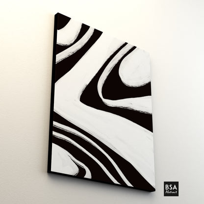 Black & White Minimalist Modern Wall Art, Abstract Canvas Art Painting - Fora #14. Large Abstract Painting, Modern Abstract Painting, oil hand painting, office wall art, original abstract, textured art, Living room wall art, Modern interior wall art