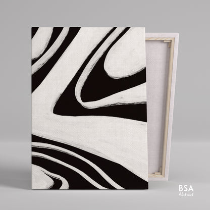 Black & White Minimalist Modern Wall Art, Abstract Canvas Art Painting - Fora #14. Large Abstract Painting, Modern Abstract Painting, oil hand painting, office wall art, original abstract, textured art, Living room wall art, Modern interior wall art
