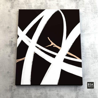 Black & White Modern Wall Art, Abstract Canvas Art Painting - Fora #16. Large Abstract Painting, Modern Abstract Painting, oil hand painting, office wall art, original abstract, textured art, Living room wall art, Modern interior wall art
