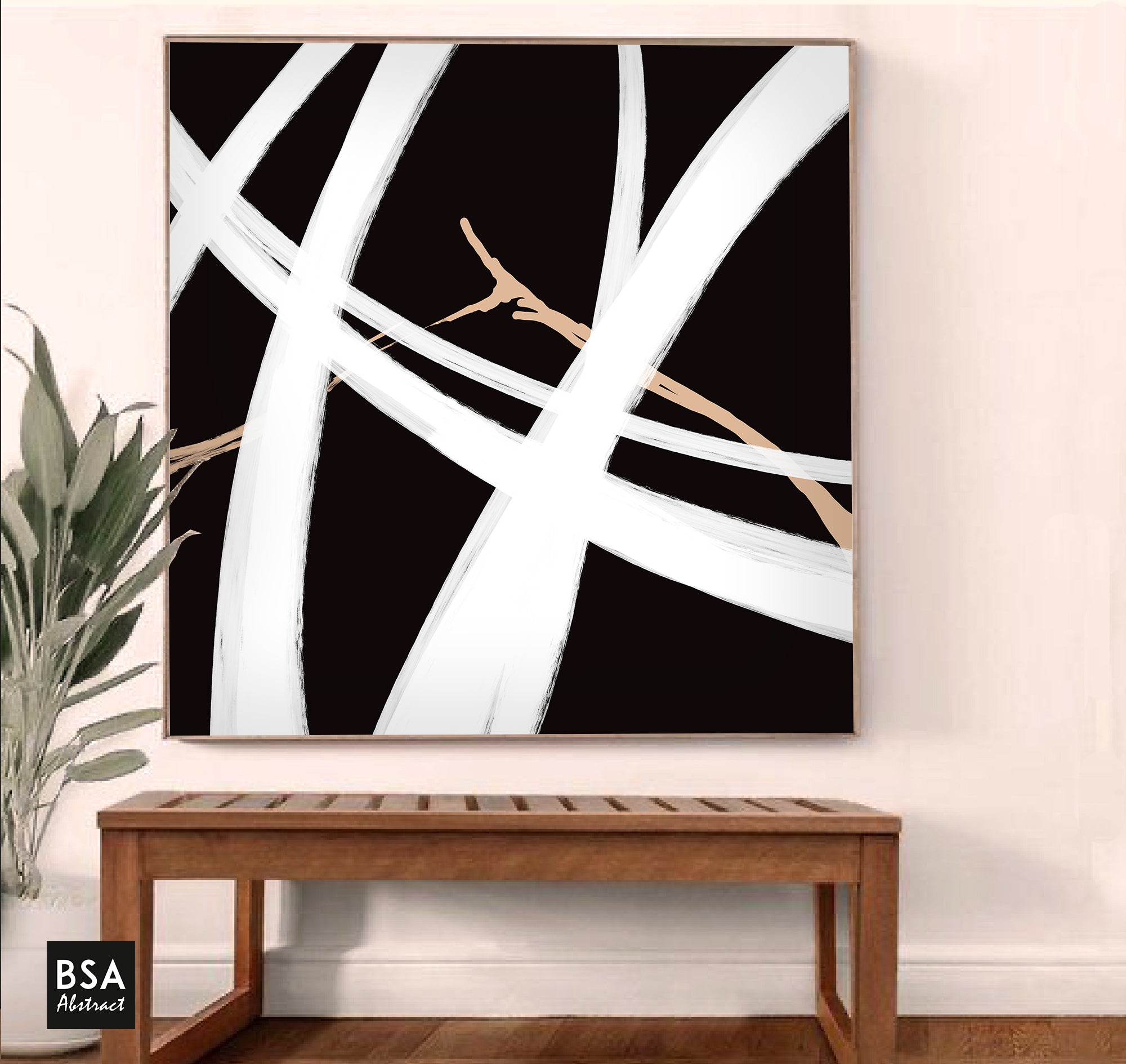 Black & White Modern Wall Art, Abstract Canvas Art Painting - Fora #16. Large Abstract Painting, Modern Abstract Painting, oil hand painting, office wall art, original abstract, textured art, Living room wall art, Modern interior wall art