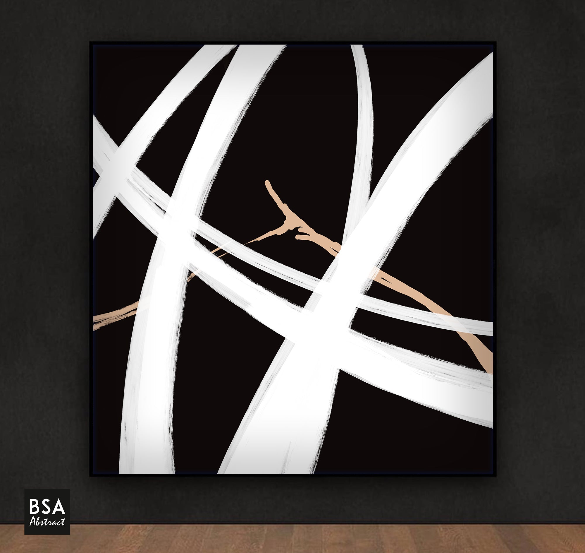 Black & White Modern Wall Art, Abstract Canvas Art Painting - Fora #16. Large Abstract Painting, Modern Abstract Painting, oil hand painting, office wall art, original abstract, textured art, Living room wall art, Modern interior wall art