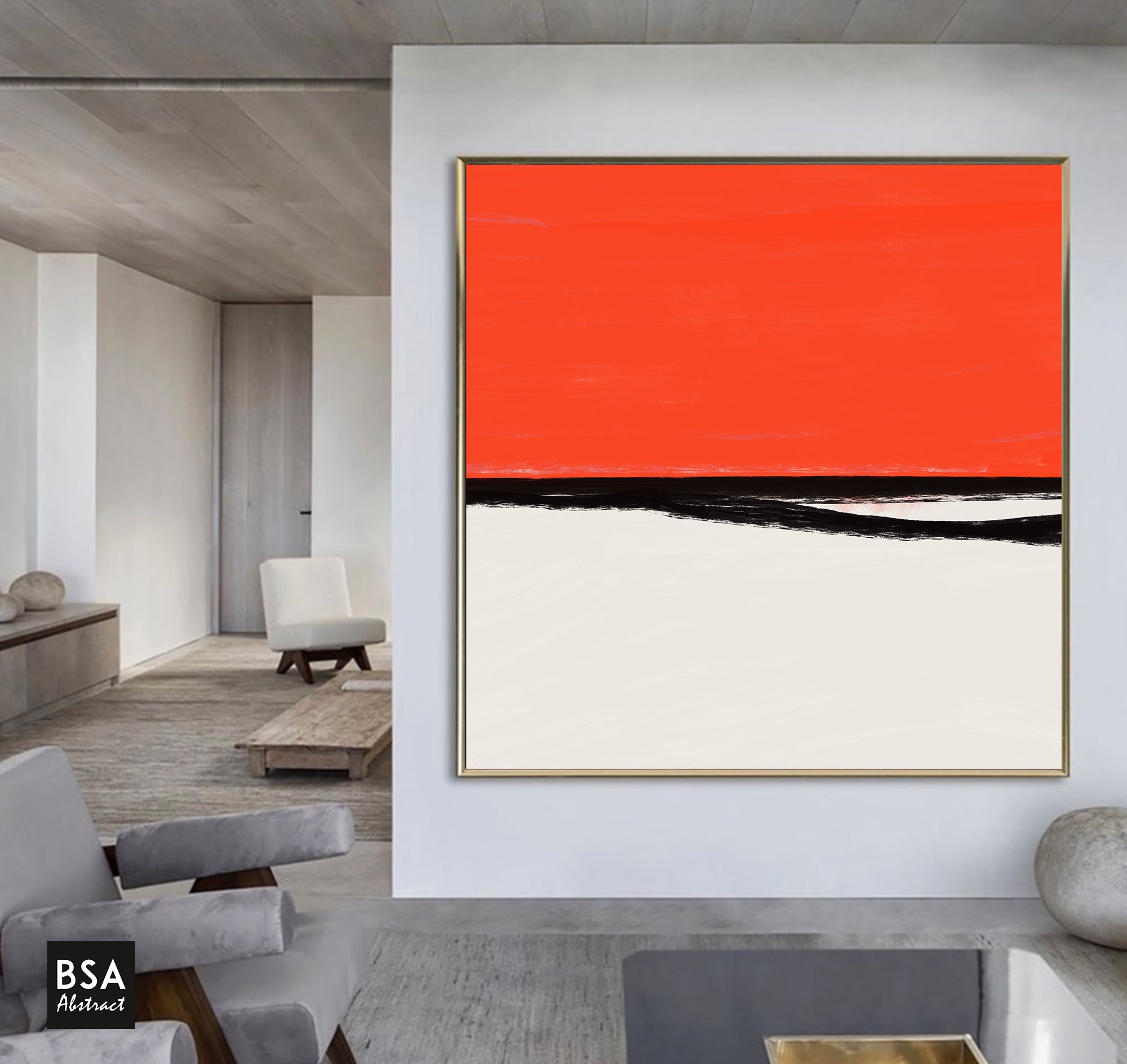 Minimalist Modern Wall Art, Abstract Canvas Art Painting - Fora #17. Large Abstract Painting, Modern Abstract Painting, oil hand painting, office wall art, original abstract, textured art, Living room wall art, Modern interior wall art