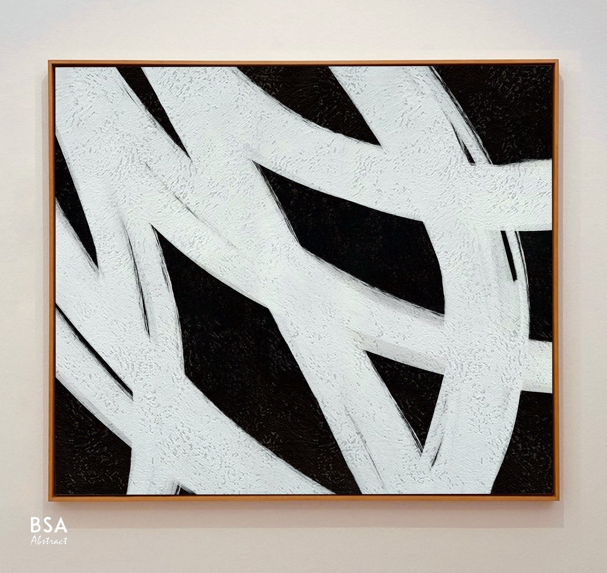 Black & White Modern Wall Art, Abstract Canvas Art Painting - Fora #18. Large Abstract Painting, Modern Abstract Painting, oil hand painting, office wall art, original abstract, textured art, Living room wall art, Modern interior wall art