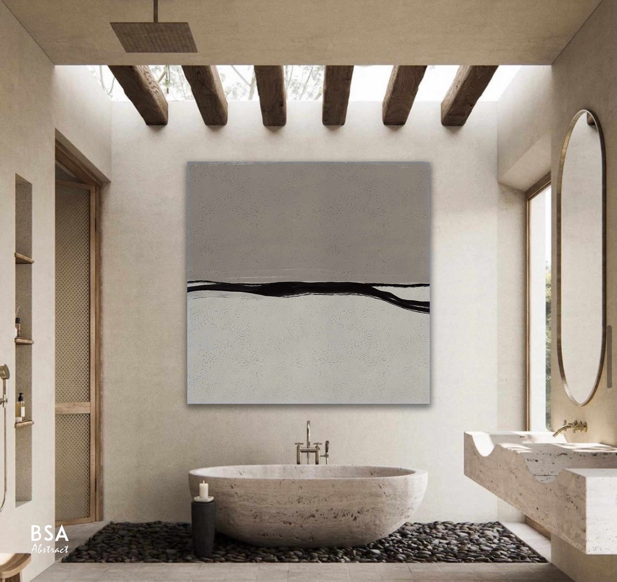 Minimalist Modern Wall Art, Abstract Canvas Art Painting - Fora #19. Large Abstract Painting, Modern Abstract Painting, oil hand painting, office wall art, original abstract, textured art, Living room wall art, Modern interior wall art