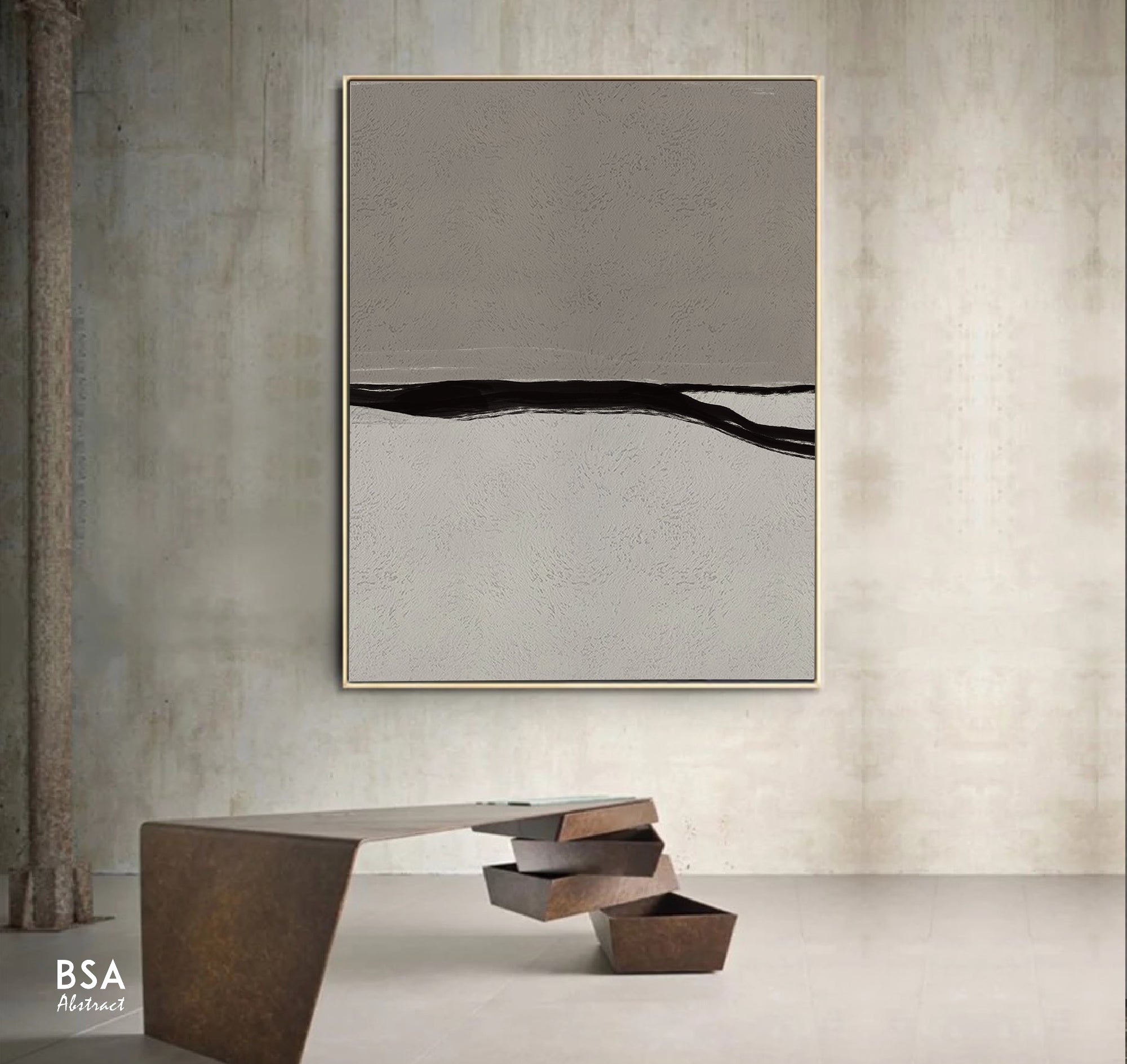 Minimalist Modern Wall Art, Abstract Canvas Art Painting - Fora #19. Large Abstract Painting, Modern Abstract Painting, oil hand painting, office wall art, original abstract, textured art, Living room wall art, Modern interior wall art