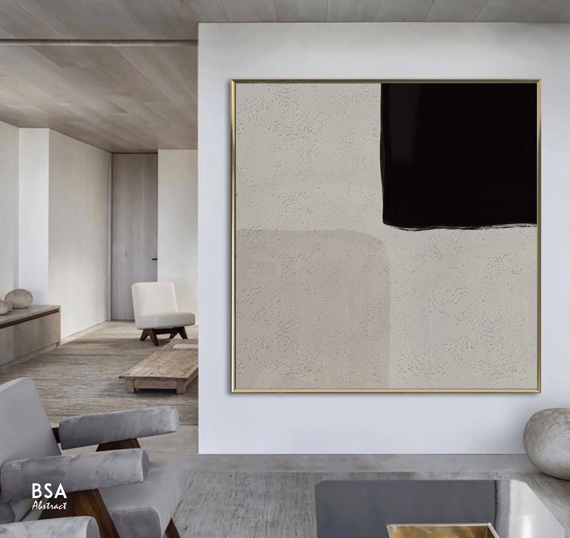 Minimalist Modern Wall Art, Abstract Canvas Art Painting - Fora #20. Large Abstract Painting, Modern Abstract Painting, oil hand painting, office wall art, original abstract, textured art, Living room wall art, Modern interior wall art
