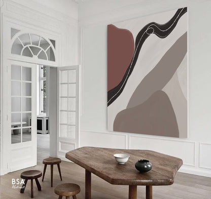 Minimalist Modern Wall Art, Abstract Canvas Art Painting - Fora #21. Large Abstract Painting, Modern Abstract Painting, oil hand painting, office wall art, original abstract, textured art, Living room wall art, Modern interior wall art