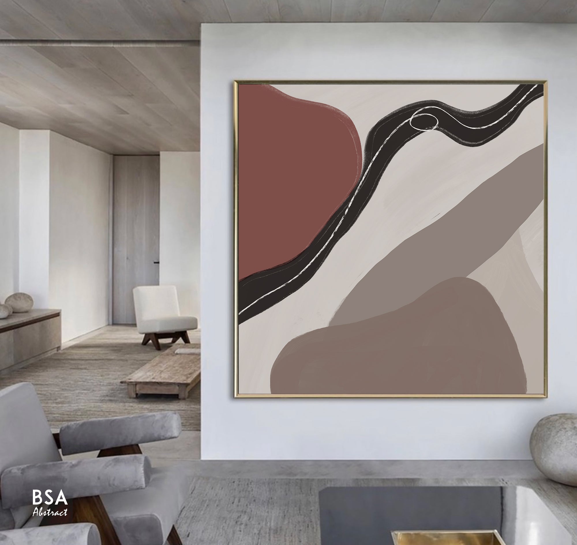 Minimalist Modern Wall Art, Abstract Canvas Art Painting - Fora #21. Large Abstract Painting, Modern Abstract Painting, oil hand painting, office wall art, original abstract, textured art, Living room wall art, Modern interior wall art